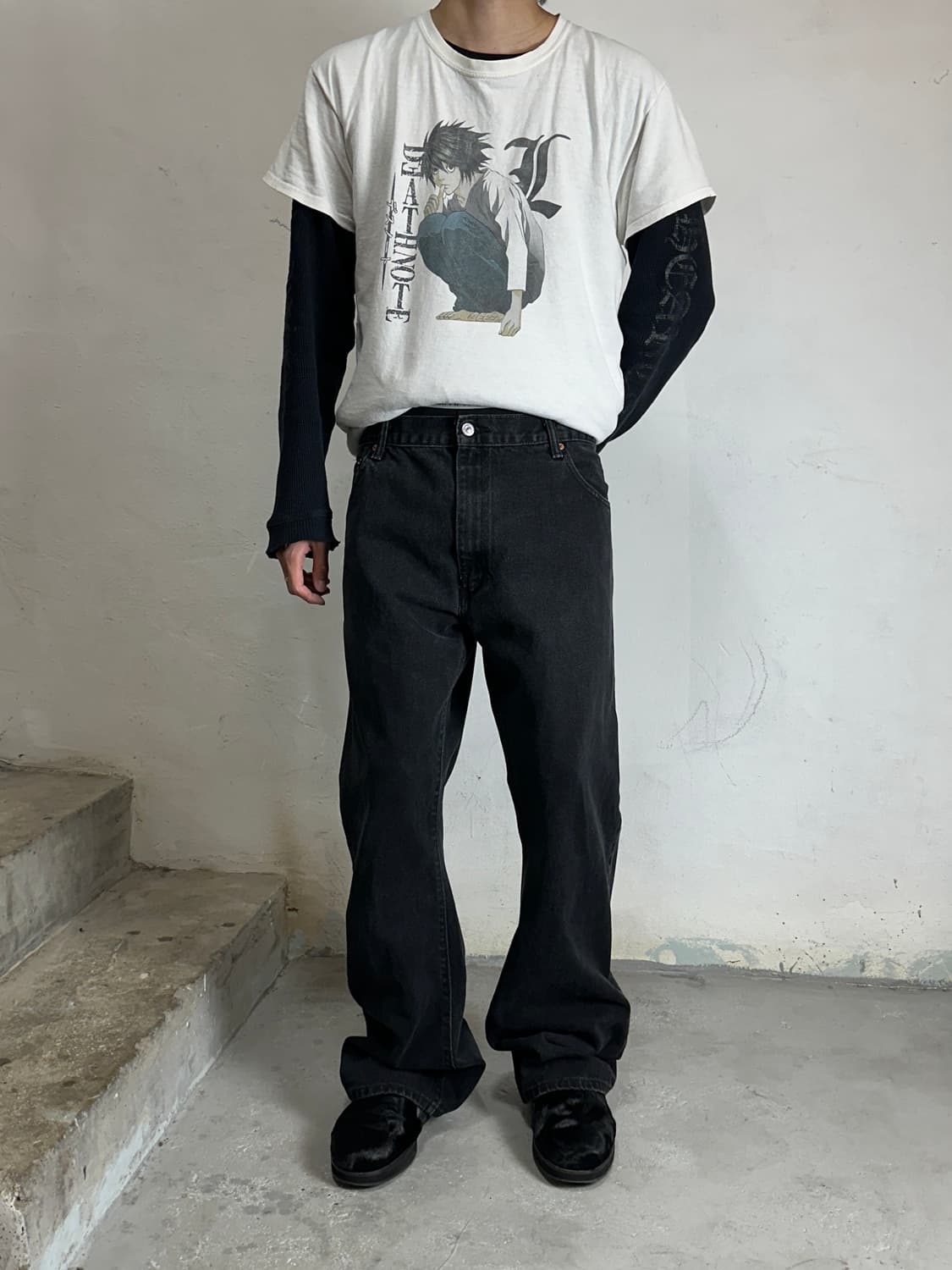 00's 빈티지 리바이스 517 블랙 부츠컷 플레어진 상품이미지4