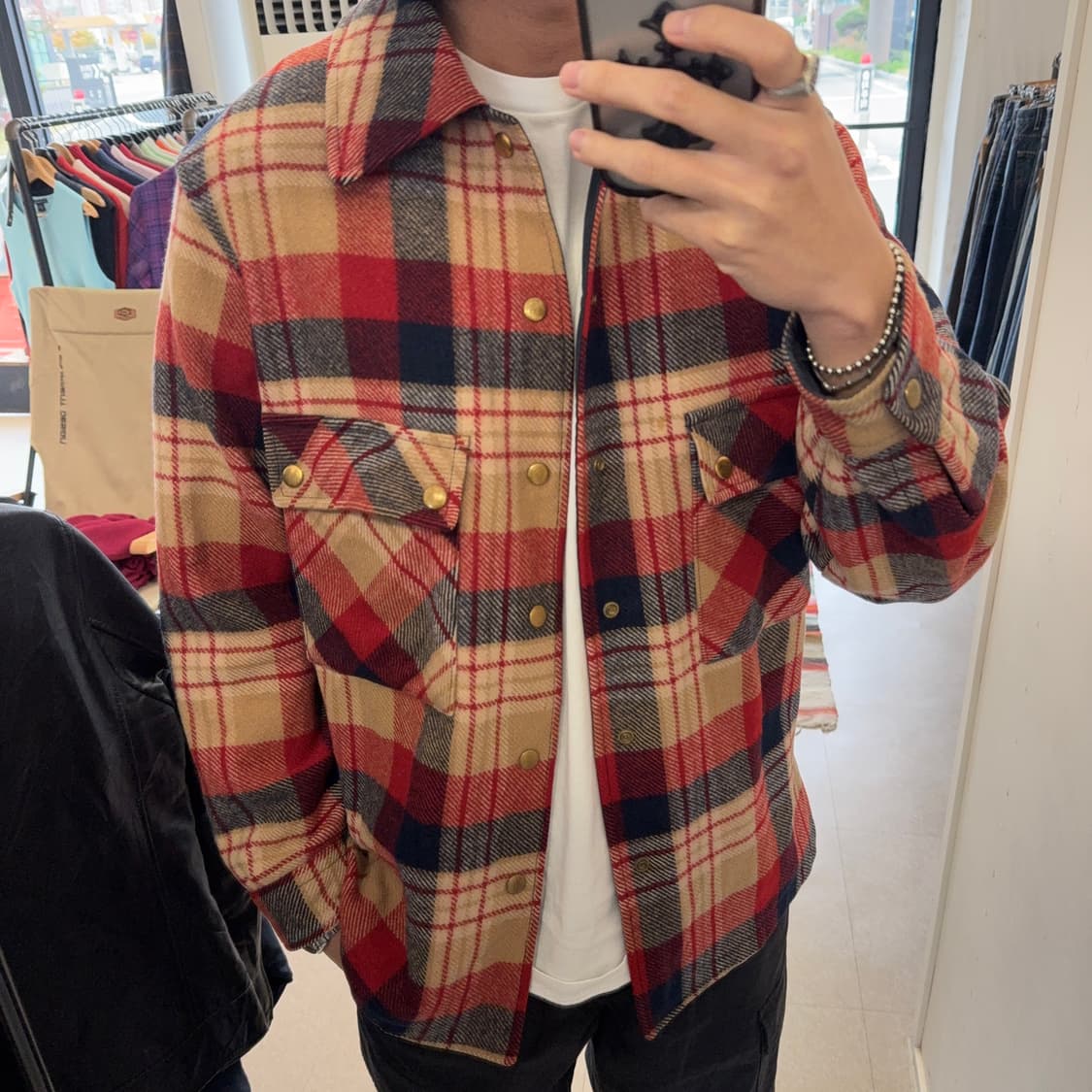 60s 펜들턴 울 체크 셔츠 자켓 상품이미지2