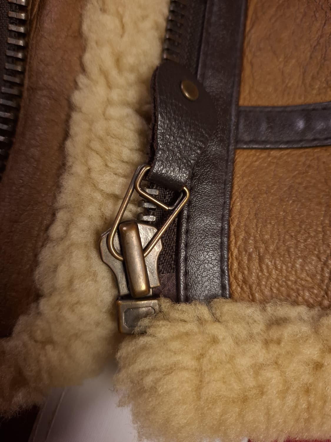 90's 국내산 미공군 B-3 TYPE 리얼레더 항공폭격기 무스탕 상품이미지6