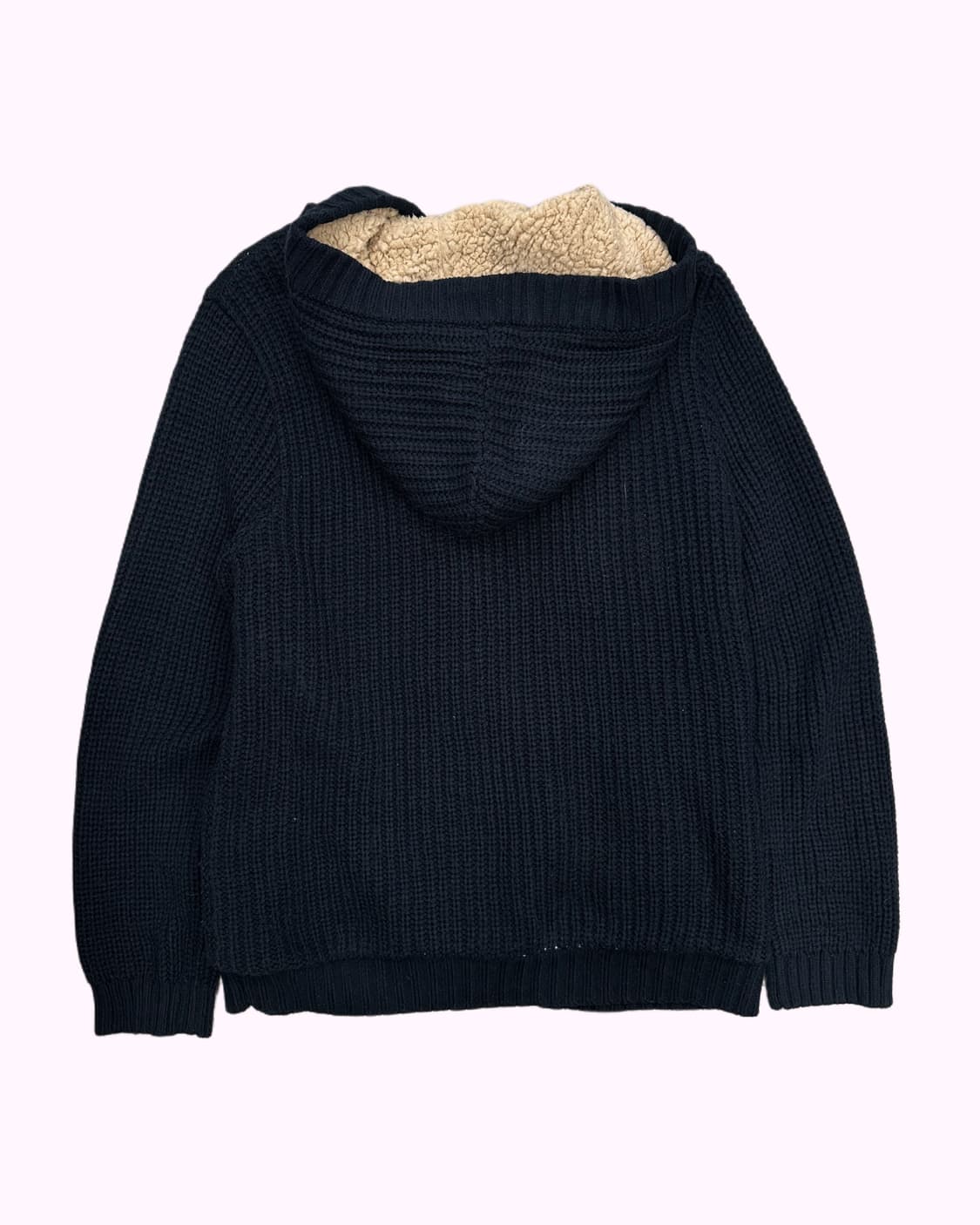 navy knit hood cardigan 상품이미지5