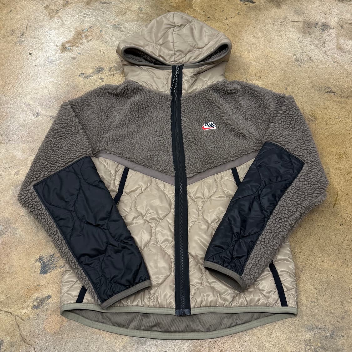 [정품/M] 나이키 후리스 퀼팅 후드 집업 자켓 b19 상품이미지2