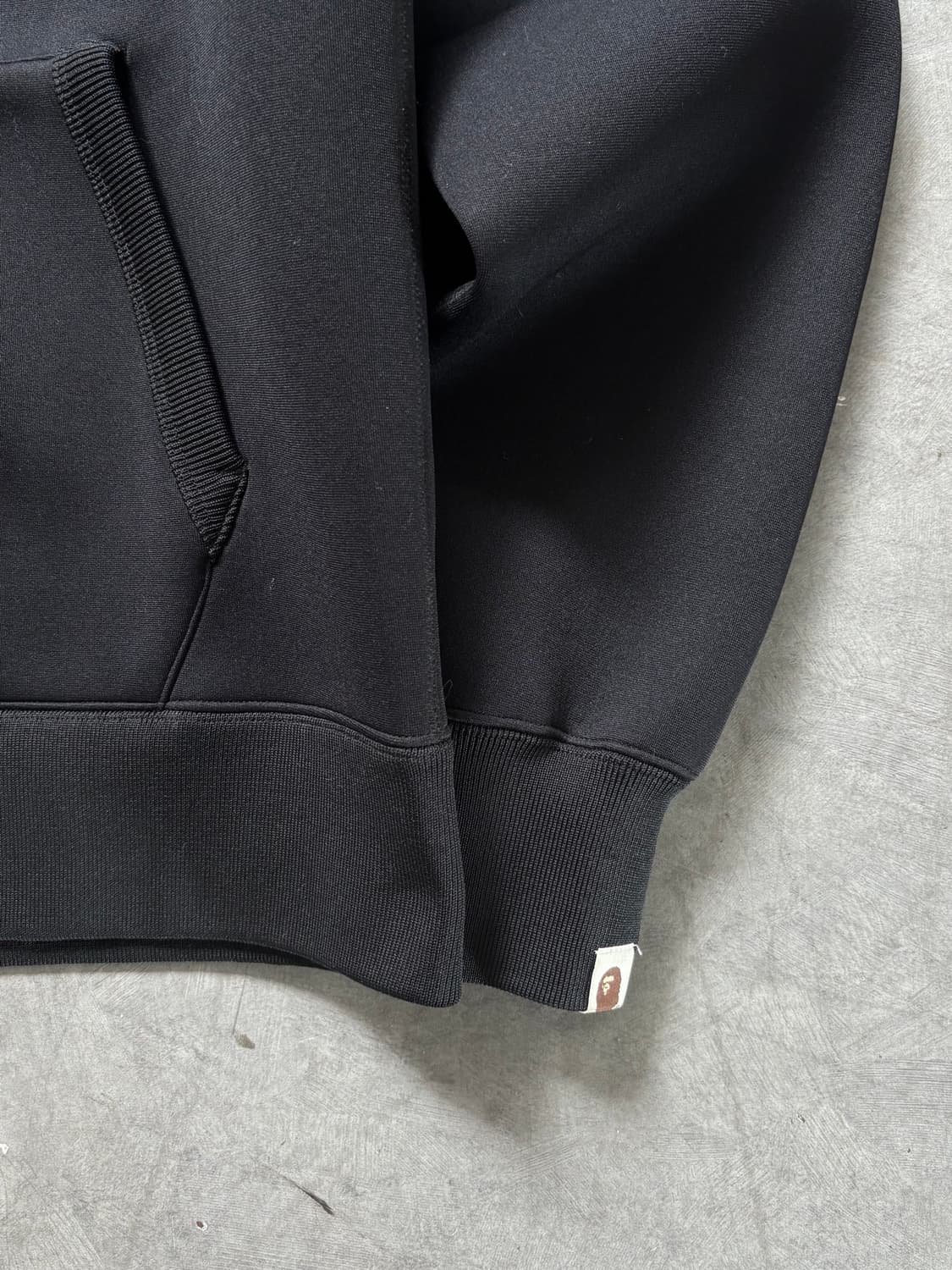 Bape 베이프 블랙 네오프렌 풀 집업 후드 집업 상품이미지5