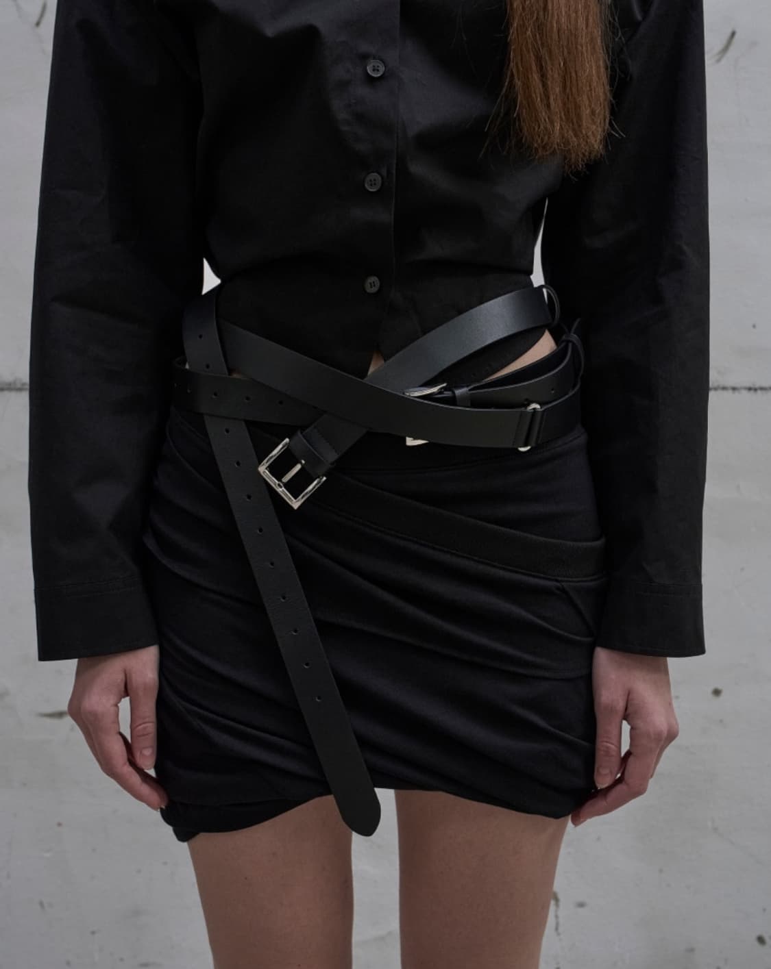 LCDC TWISTED MINI VOLUME SKIRT (BLACK) 상품이미지2