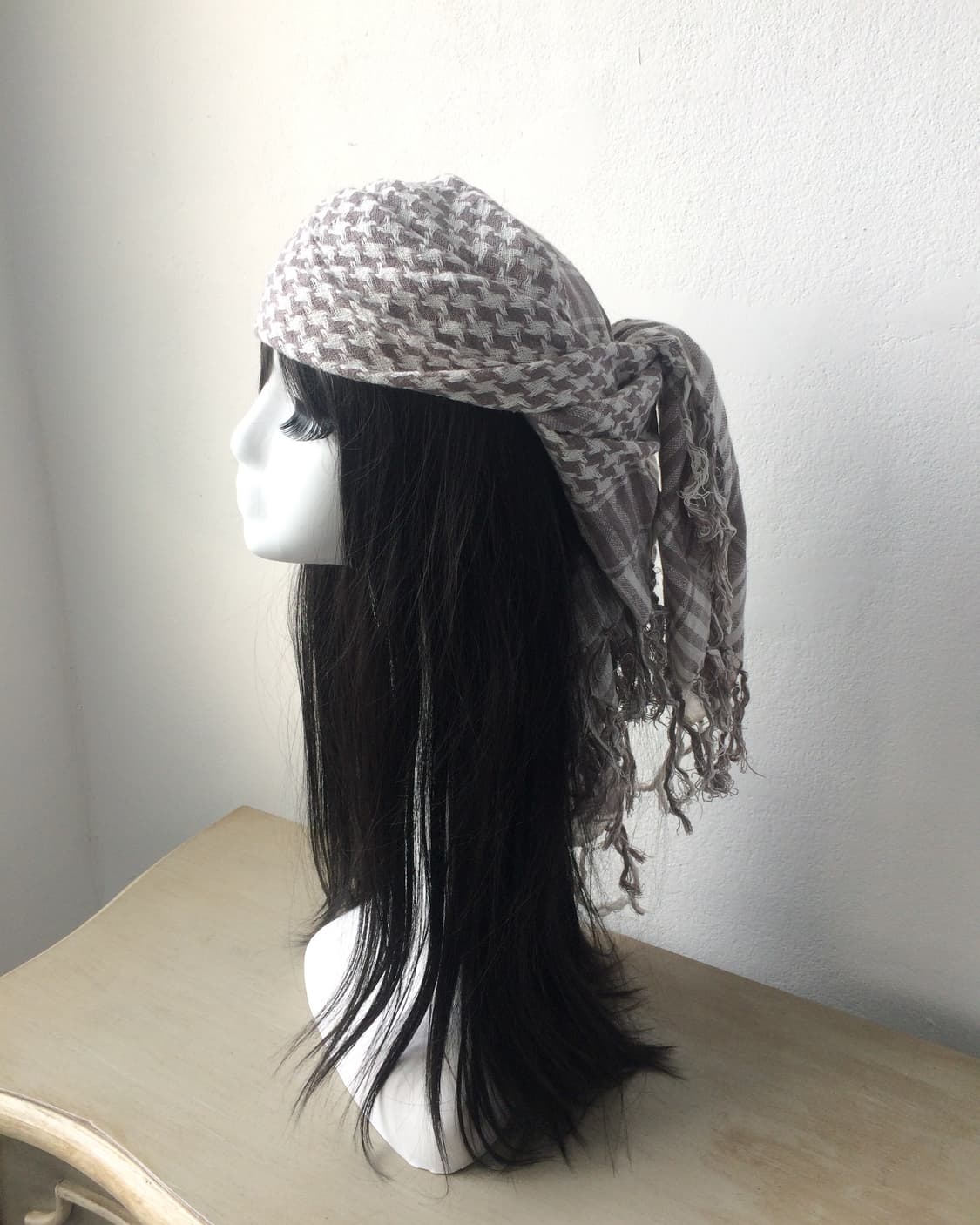 pattern fringe scarf 상품이미지2