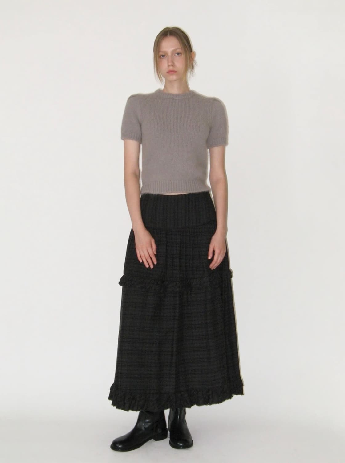 썬번프로젝트 half wool knit gray 상품이미지4