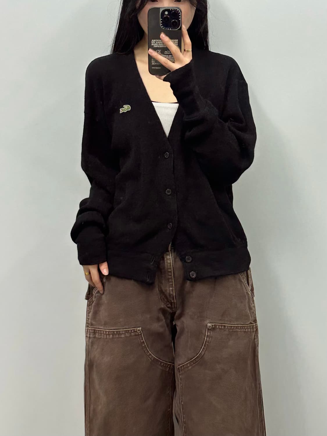 라코스테 블랙 니트 가디건 상품이미지1