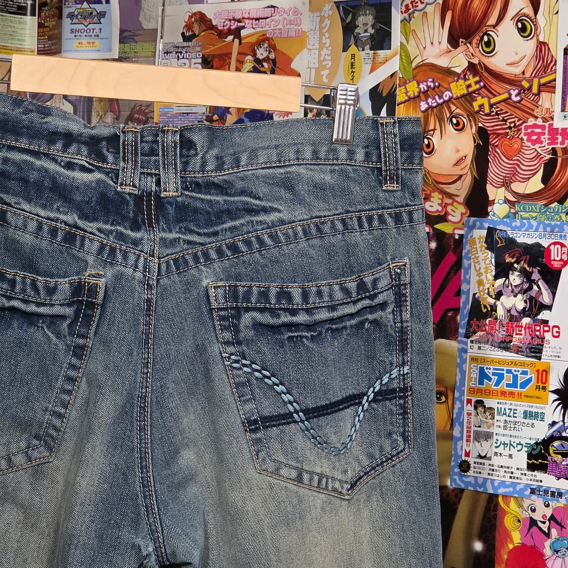 빈티지 자수 워싱 데미지 와이드 팬츠 상품이미지6