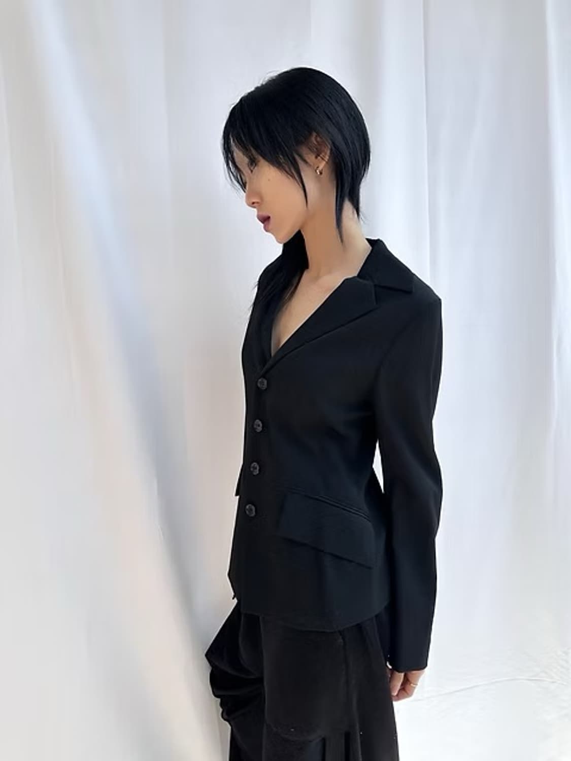 요지야마모토 아일렛 블레이저 상품이미지2