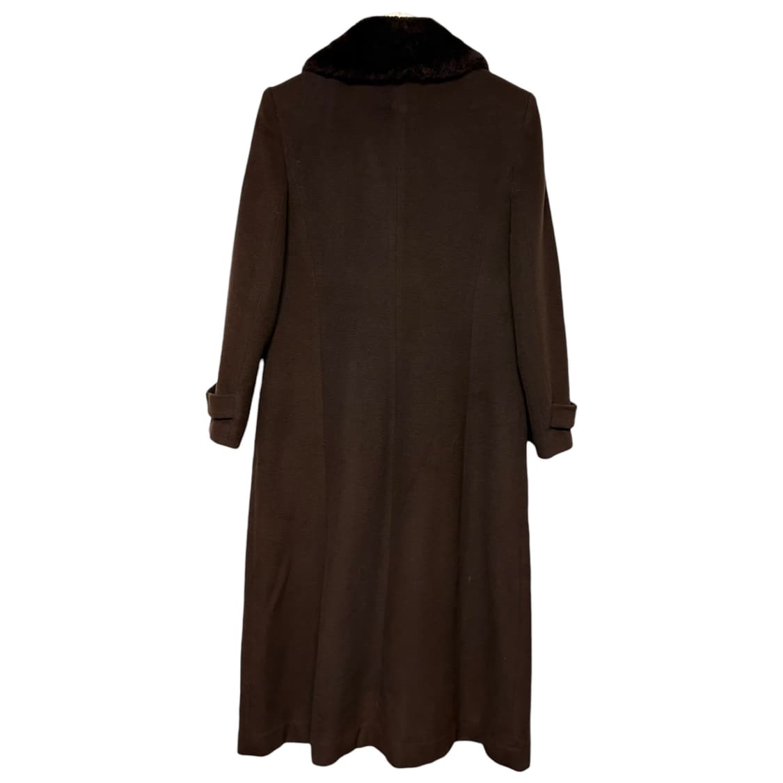 3722 울혼방 브라운 퍼카라 롱코트 상품이미지4