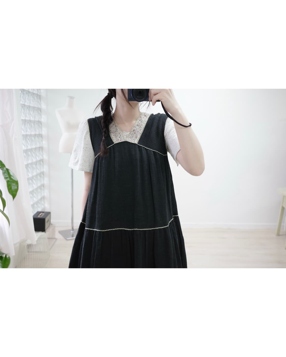 Flower V line kangkang One-piece 상품이미지5