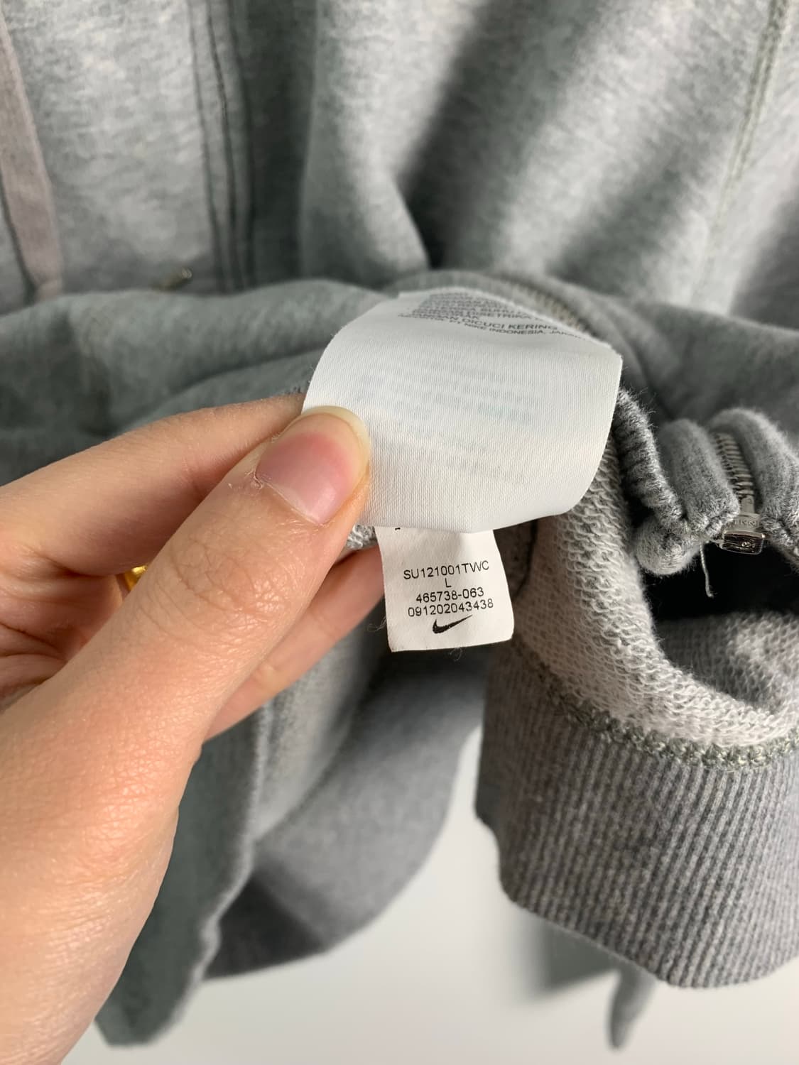 나이키 스우시 백로고 그레이 후드집업 상품이미지7