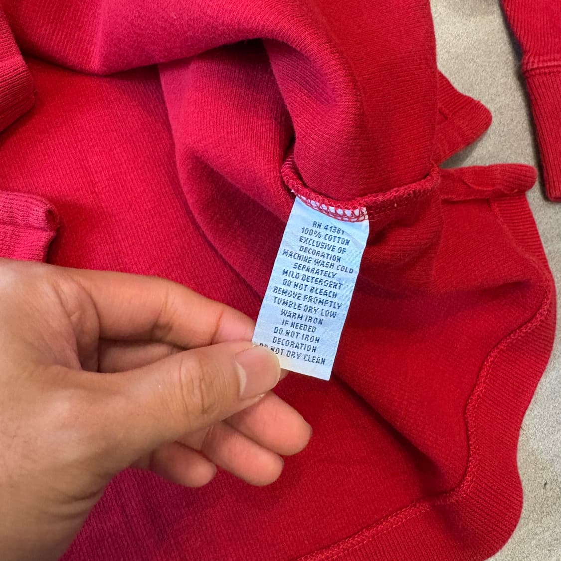 폴로 정품 레드 반집업 니트 상품이미지8