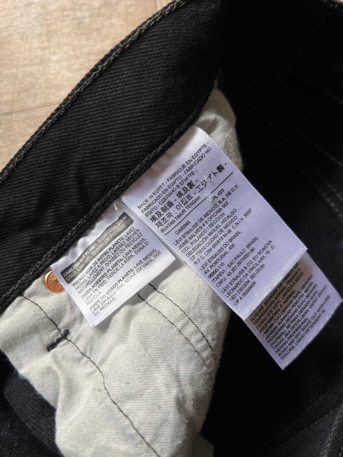 [32]리바이스 501 스트레이트핏 흑청 데님 팬츠 상품이미지6