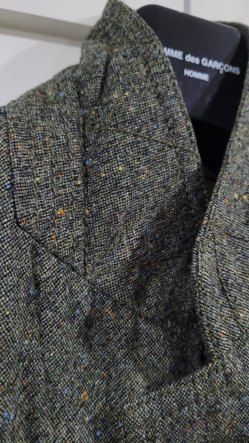 꼼데가르송 옴므 퍼커링 카키 울자켓 반우라 L 상품이미지6