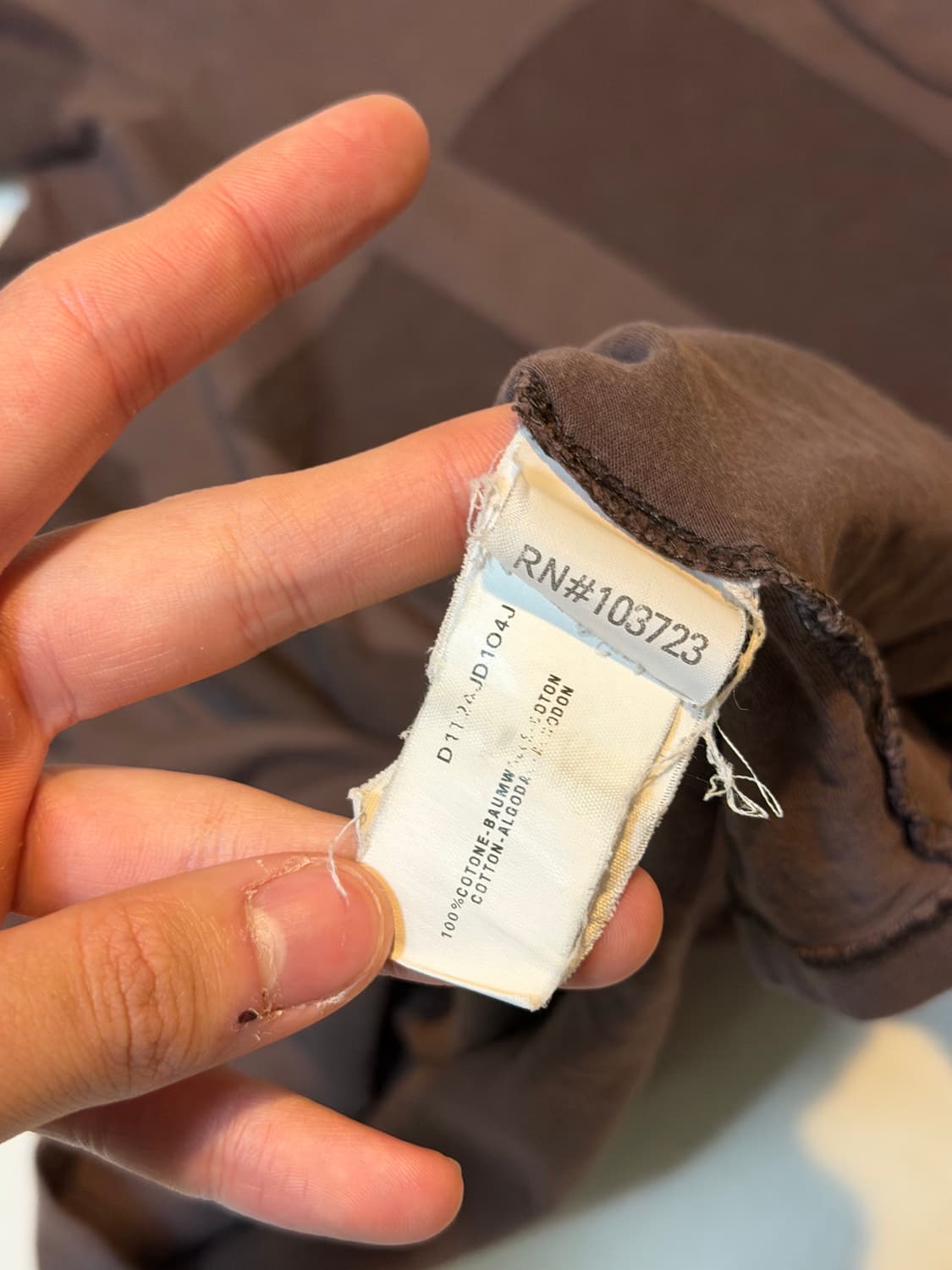 엠포리오 아르마니 빅로고 반팔 티셔츠 브라운 상품이미지3