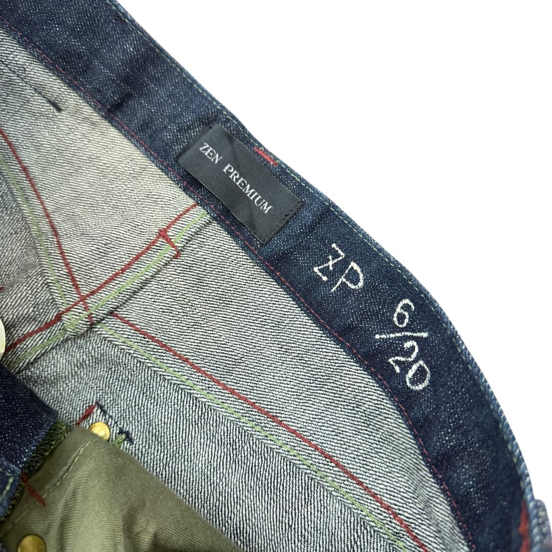 JPN zen 유화 잉어 페인팅 진청 데님팬츠 상품이미지8