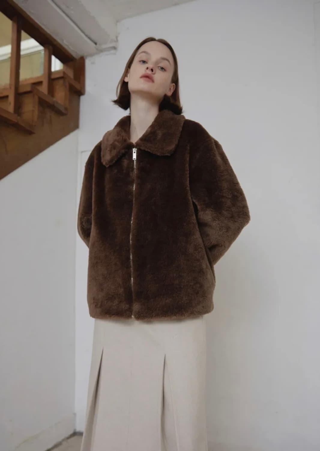 프롬웨얼 브라운 퍼자켓 상품이미지2