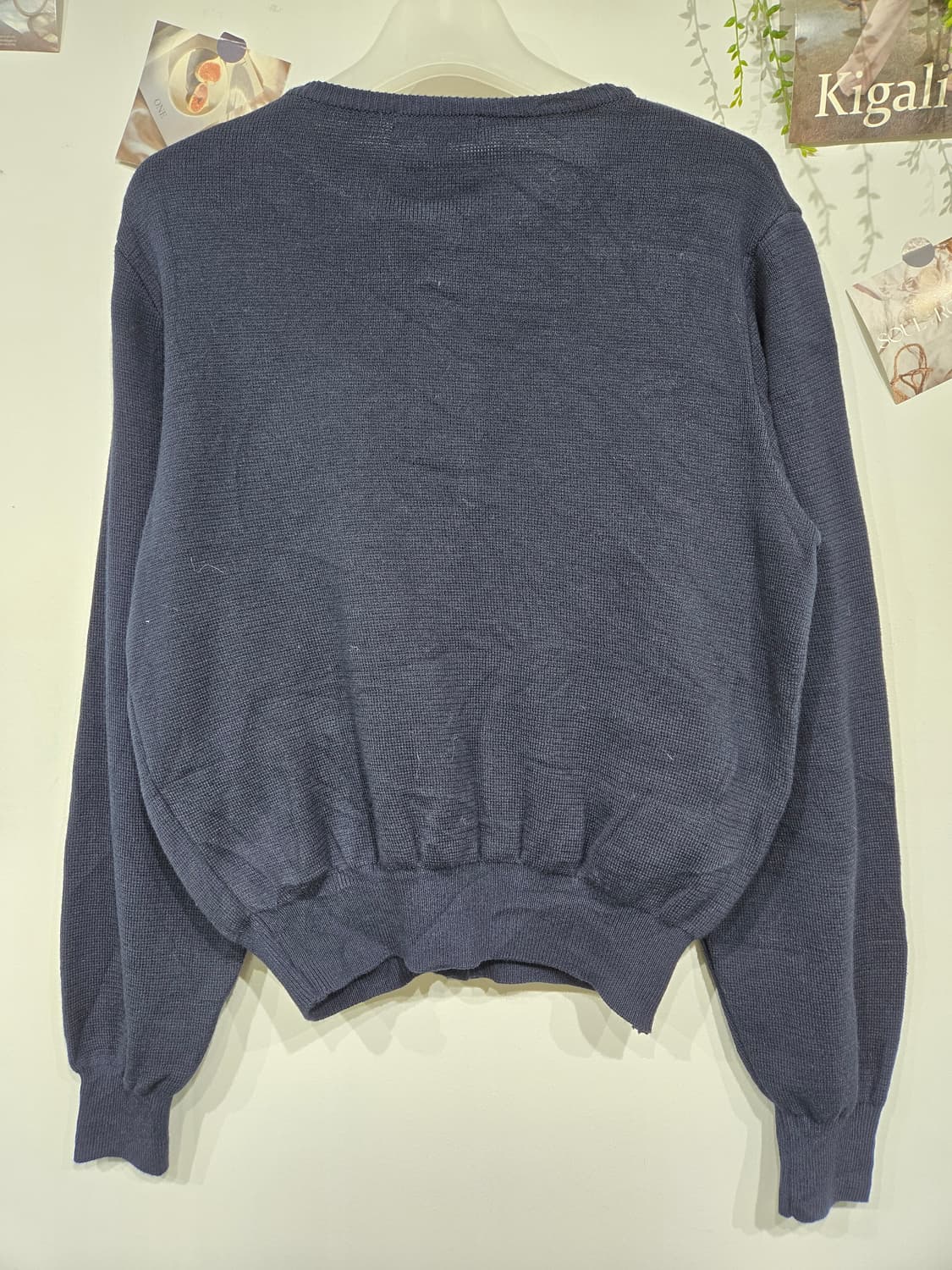 버버리 네이비 금장 로고 가디건 상품이미지4