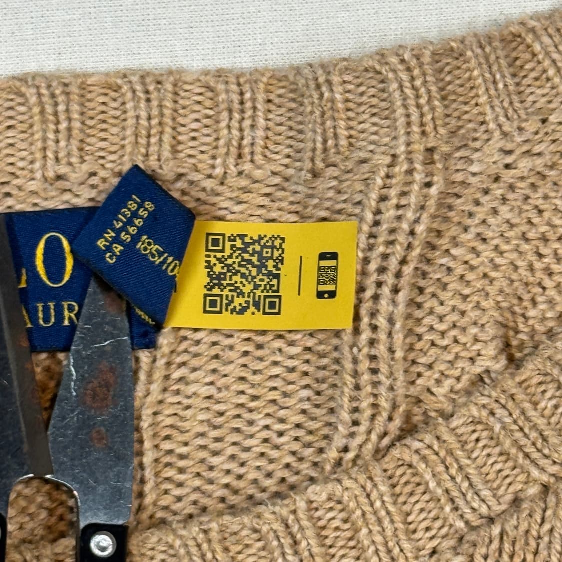 XL) 폴로 랄프로렌 케이블 꽈배기 라운드넥 니트 신형 상품이미지7