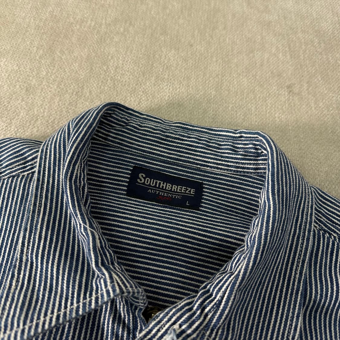 105 제팬 빈티지 90s 스트라이프 셔츠 자켓 상품이미지2