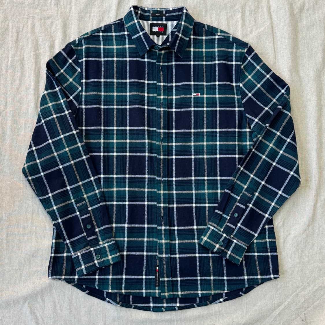 타미진스 그린 플란넬 체크셔츠 XL 상품이미지1