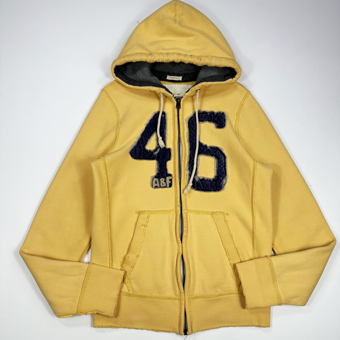 아베크롬비 뉴욕 라이트 옐로우 후드집업 (M) 상품이미지2