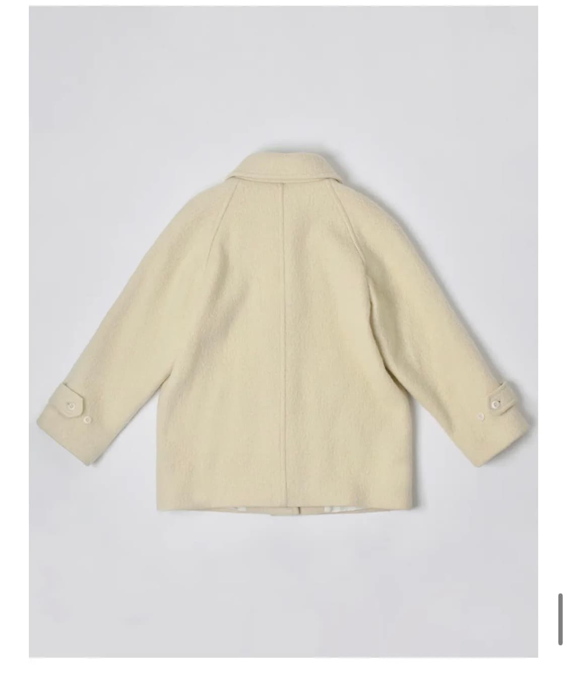 포레토 아이보리 부클 하프 코트 상품이미지2