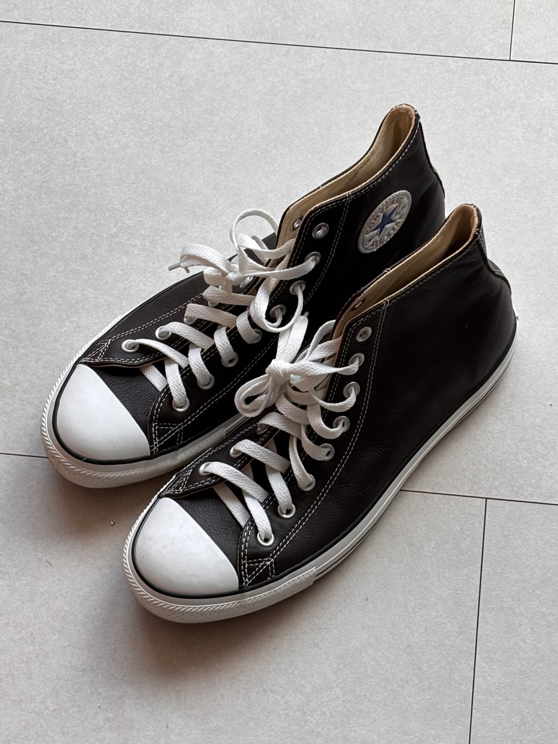 컨버스 올스타 레더 하이 브라운 290 상품이미지1