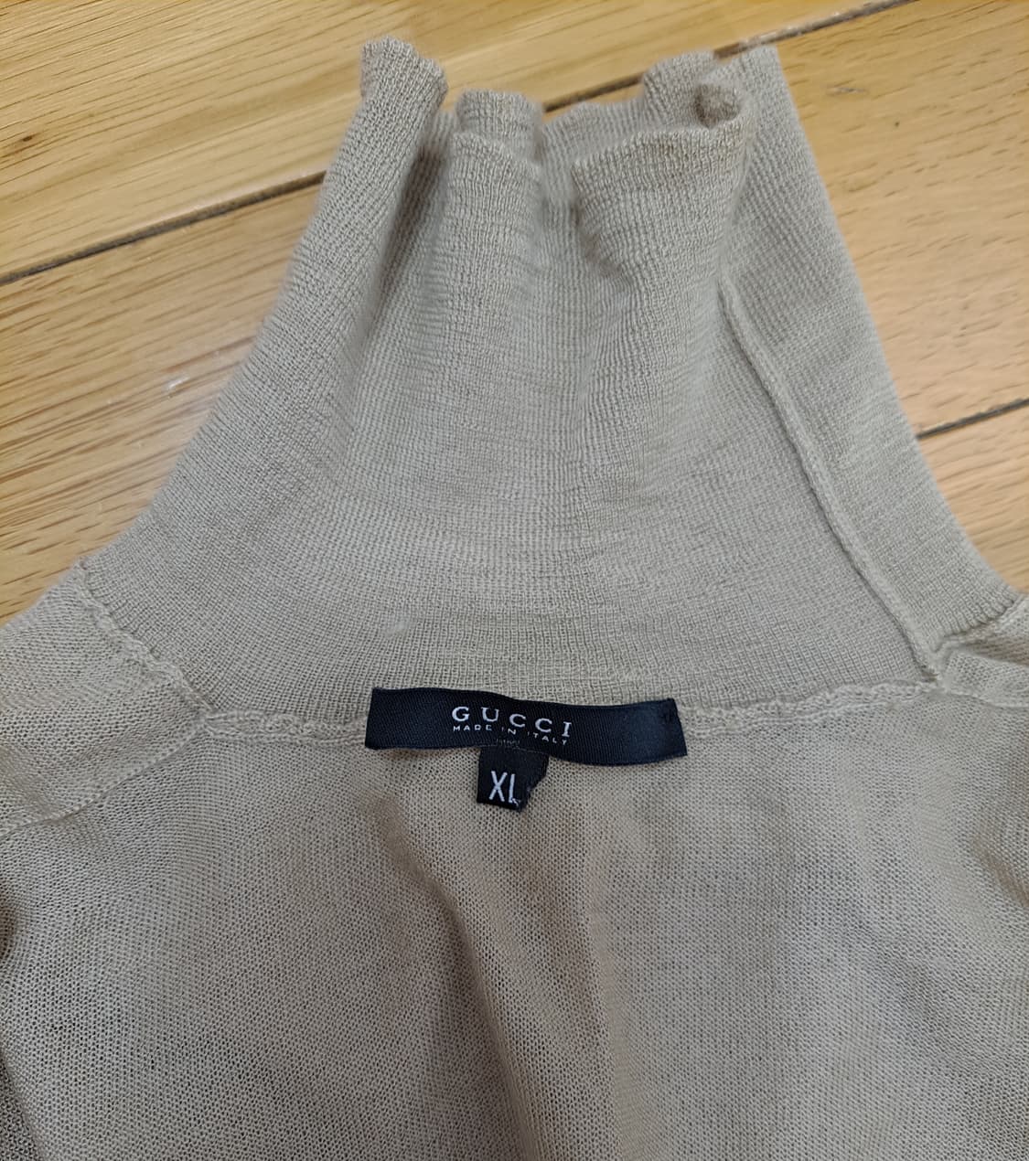 구찌 캐시미어 터틀넥 베이지색 S 상품이미지6