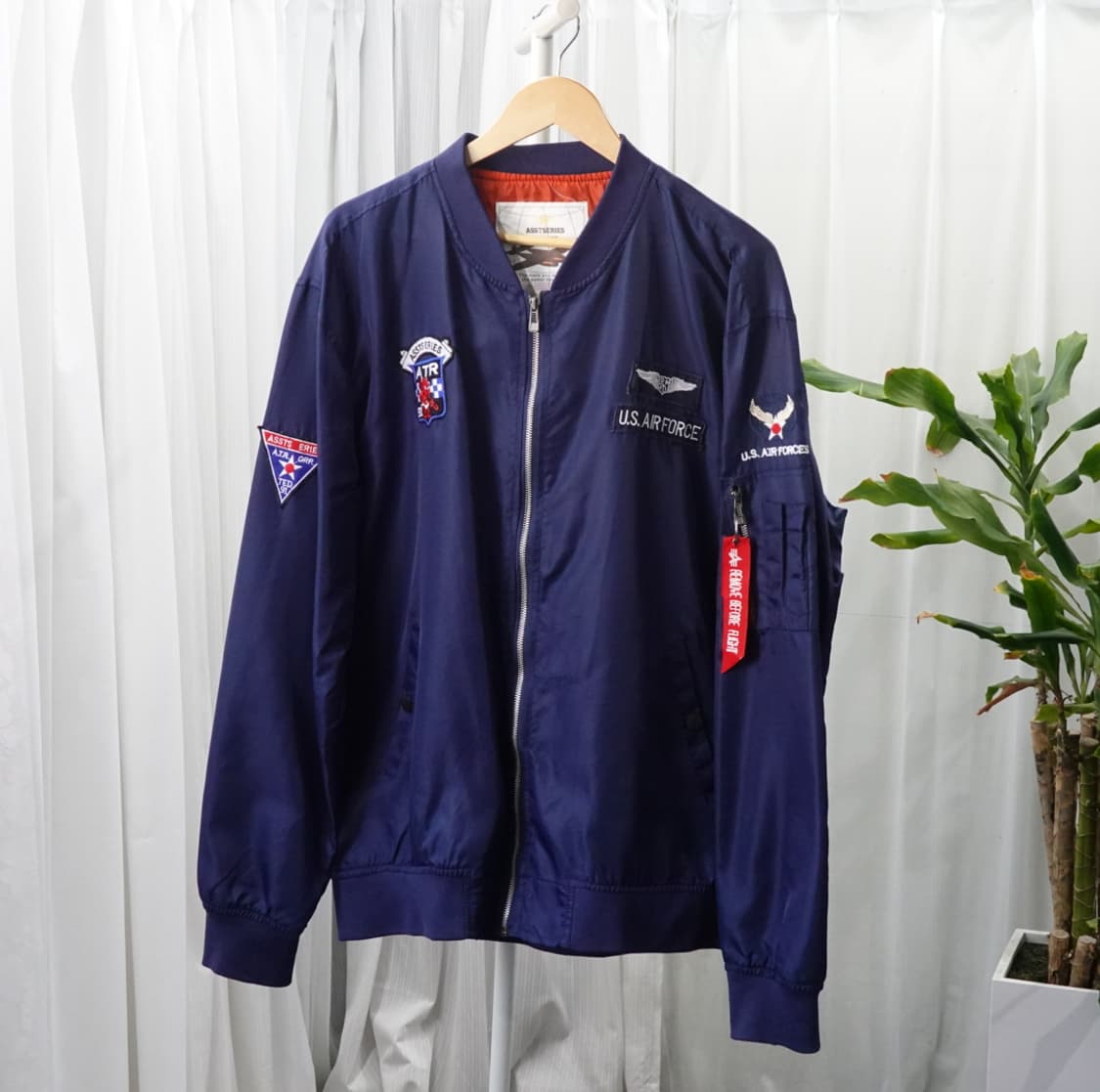 빈티지 US AIR FORCE 패치 MA-1 항공 점퍼 자켓 1905 상품이미지2