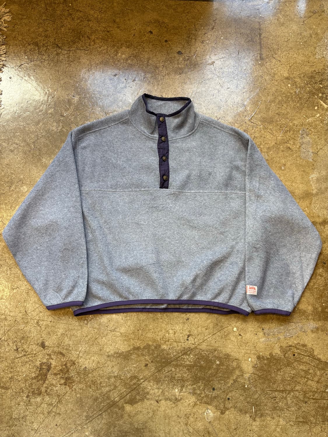 JaVa 그레이 플리스 풀오버 상품이미지2