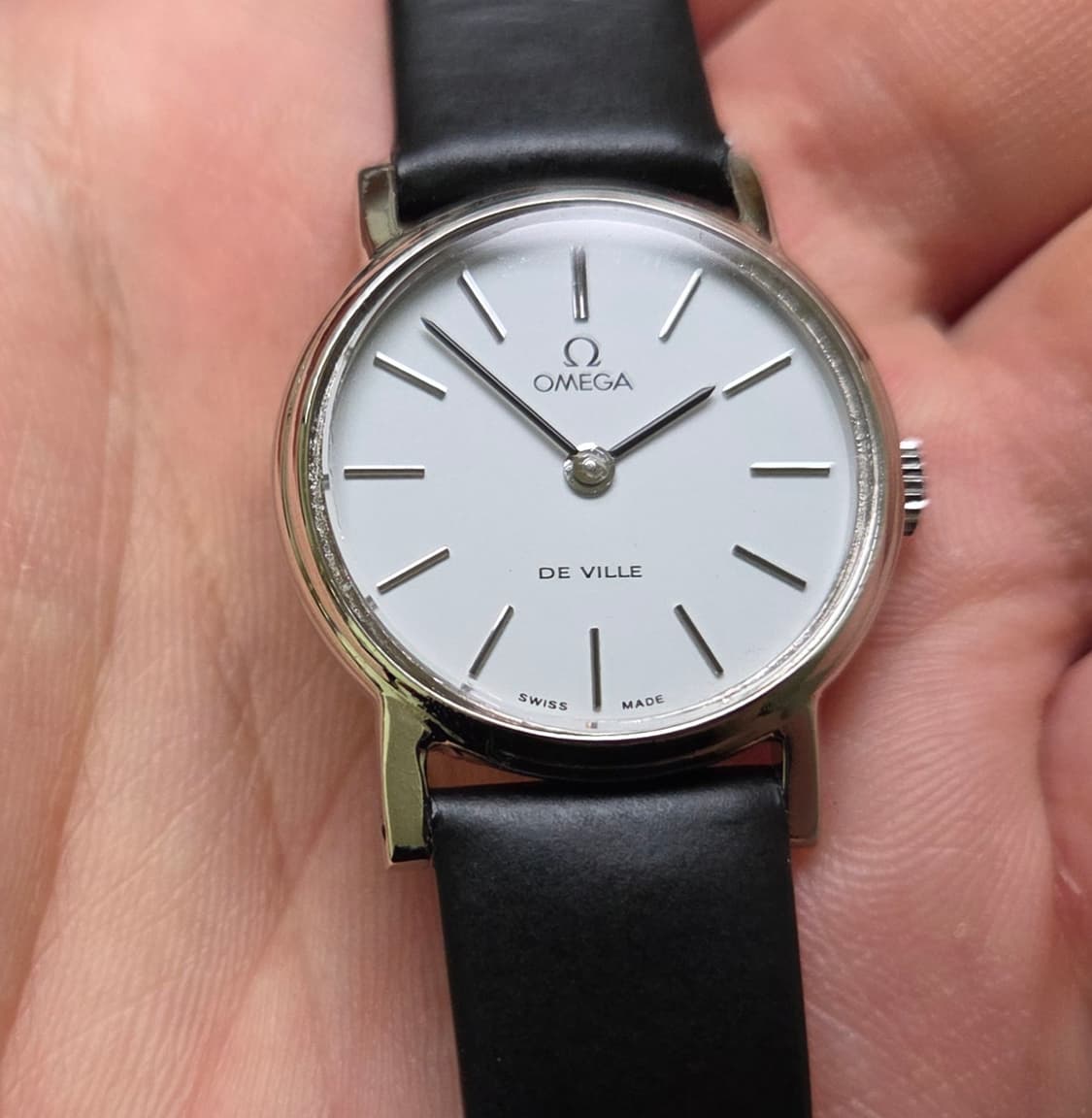 빈티지 오메가 드빌 화이트 수동 메커니컬 여성용  상품이미지7