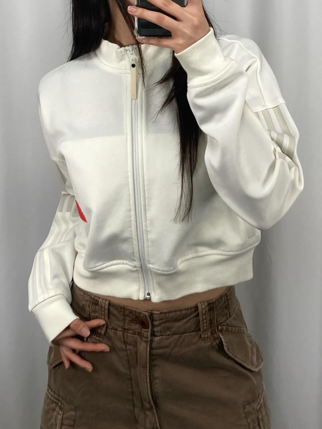 아디다스 삼선 크롭 트랙탑 상품이미지2