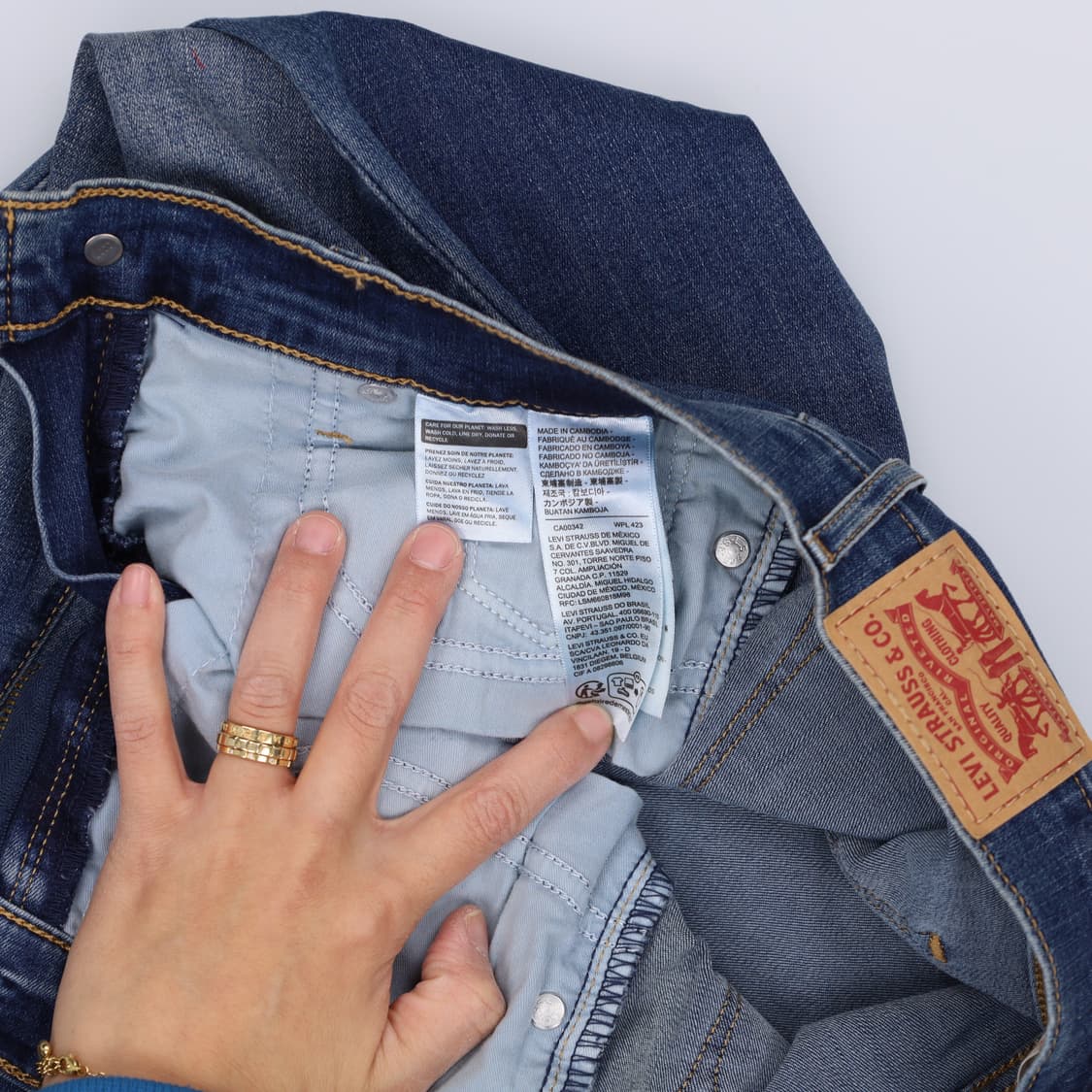 [W26 L28] 리바이스 여성 워싱 일자 데님팬츠 1211H2 상품이미지5