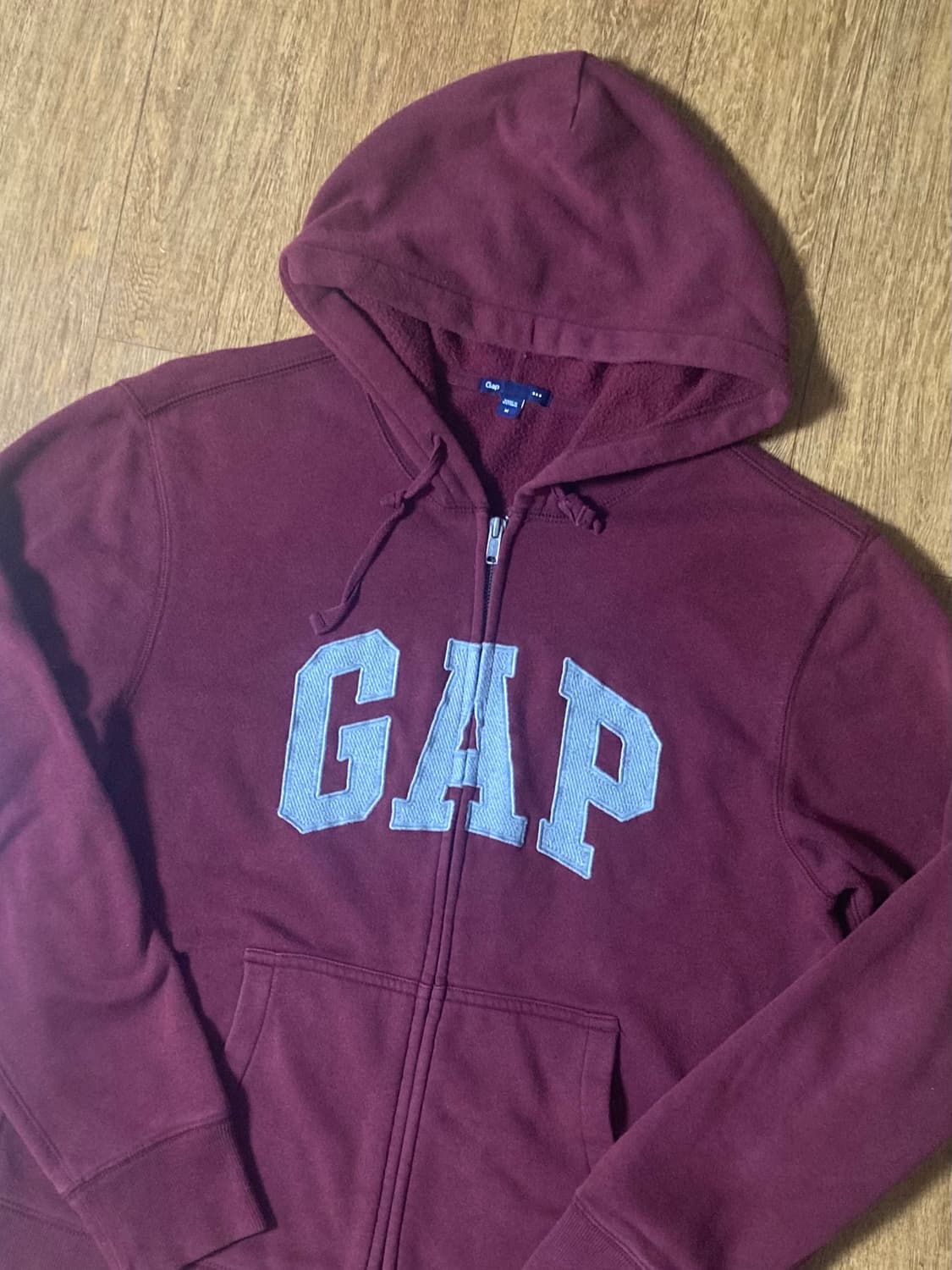 갭 버건디 후드집업 m 상품이미지1
