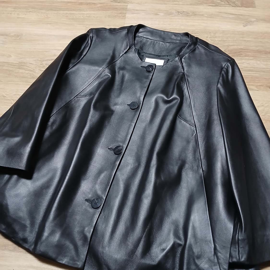 hasstige 헤스티지 양가죽 케이프 자켓 레더 상품이미지2