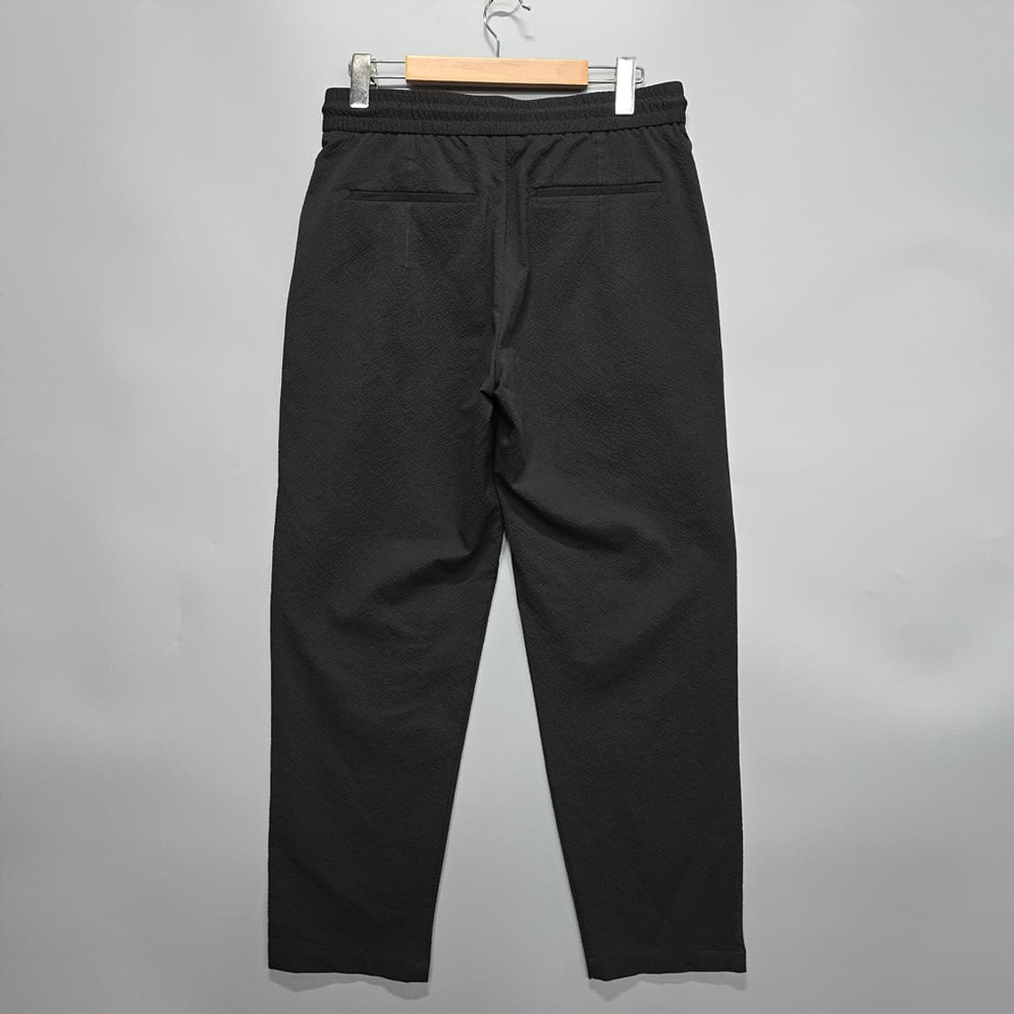 자라(ZARA) 밴딩 슬랙스 팬츠 블랙 M 상품이미지4