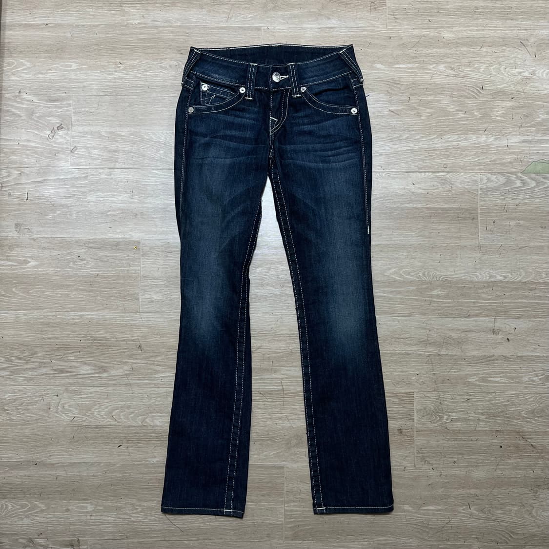 트루릴리전 여성 유스티치 워싱 부츠컷 데님진 청바지 [진청] 24 상품이미지1