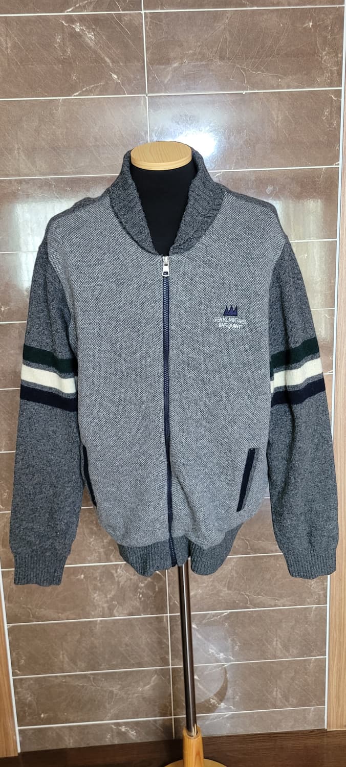 (남성110사이즈) 장미쉘바스키아 니트가디건집업(모80%) 상품이미지1