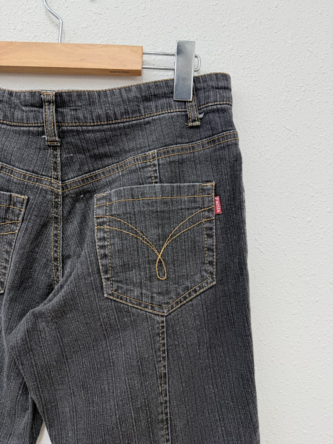 빈티지 블랙 포켓 디테일 카프리 팬츠 상품이미지5