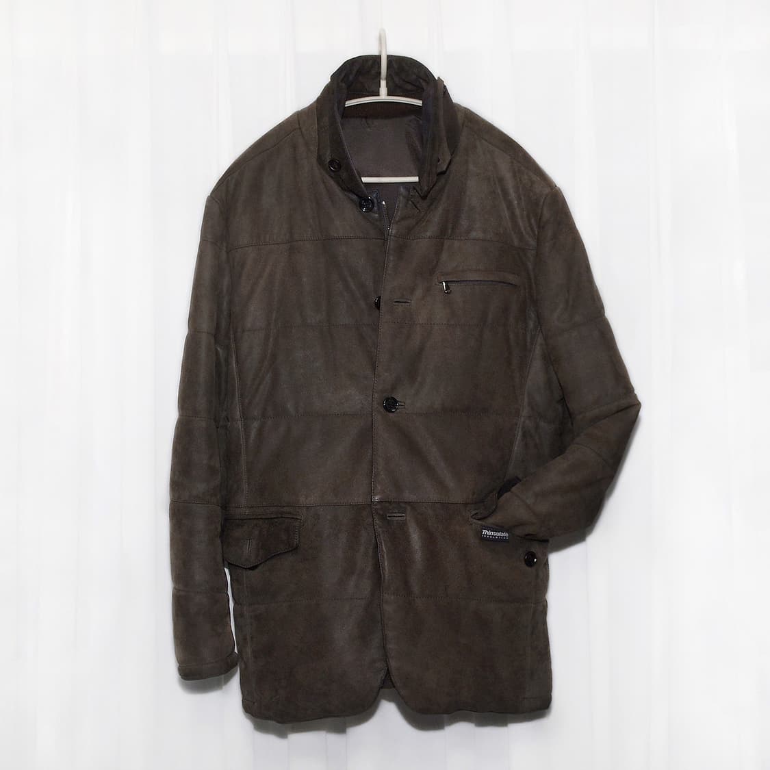 프랑코 페라로 이태리 양가죽 누벅레더 패딩 자켓 (100) 상품이미지1