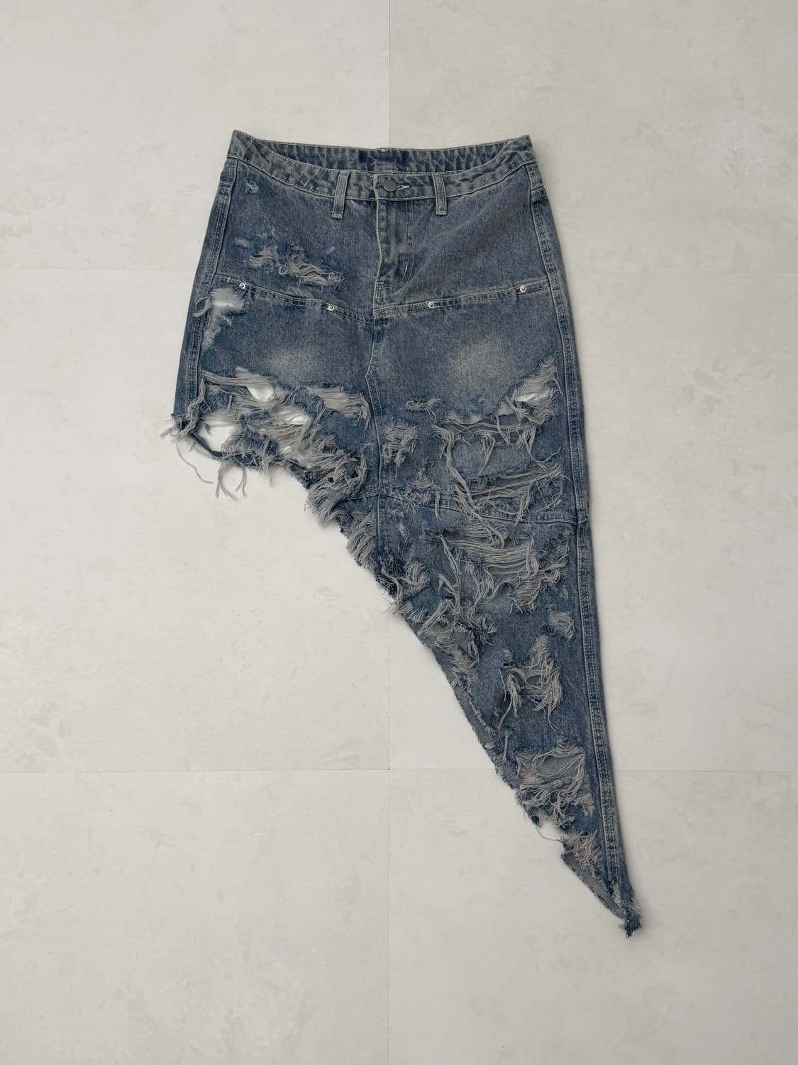 디스트레스 언발 청스커트  상품이미지3