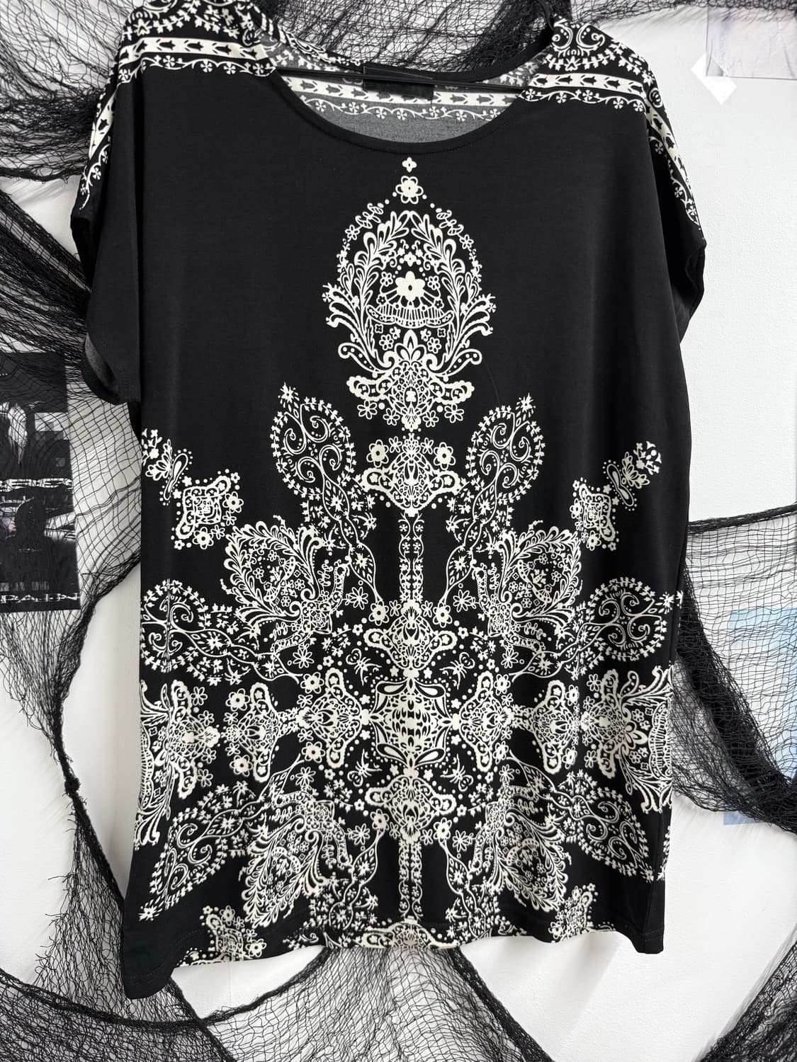 Oriental mood printing halfsleeve  상품이미지2