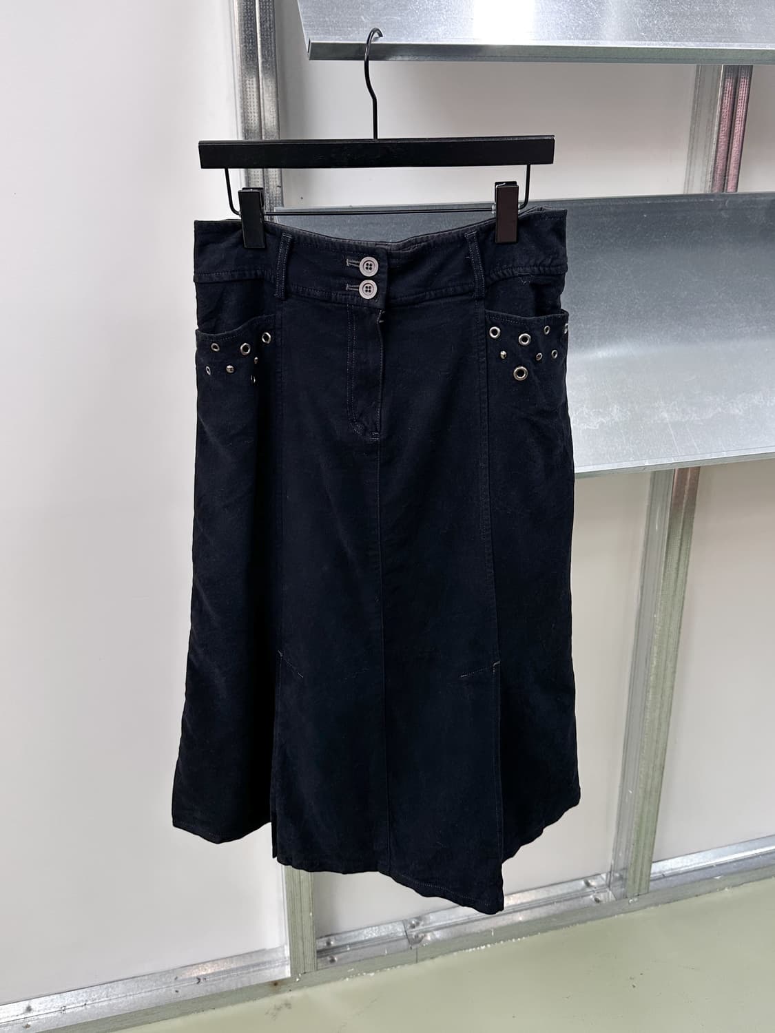 black ring stud skirt 상품이미지4
