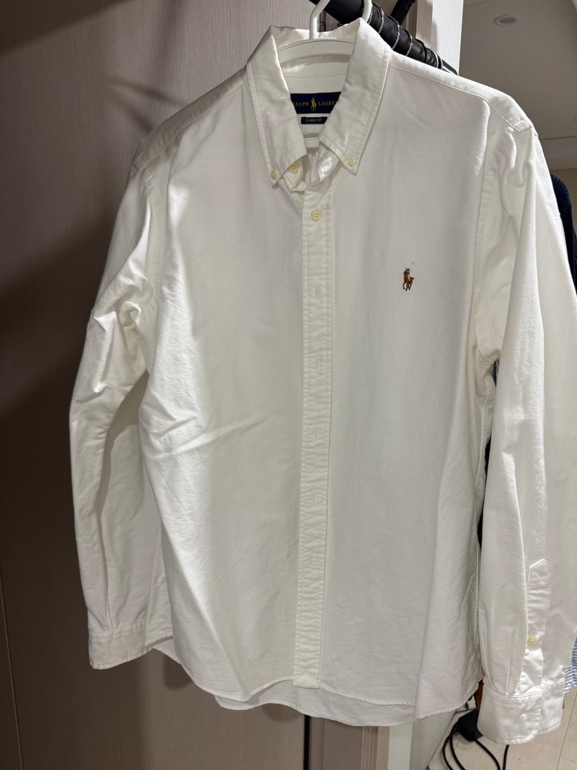 폴로 옥스포드 셔츠 화이트 라지 국내매장판 상품이미지1