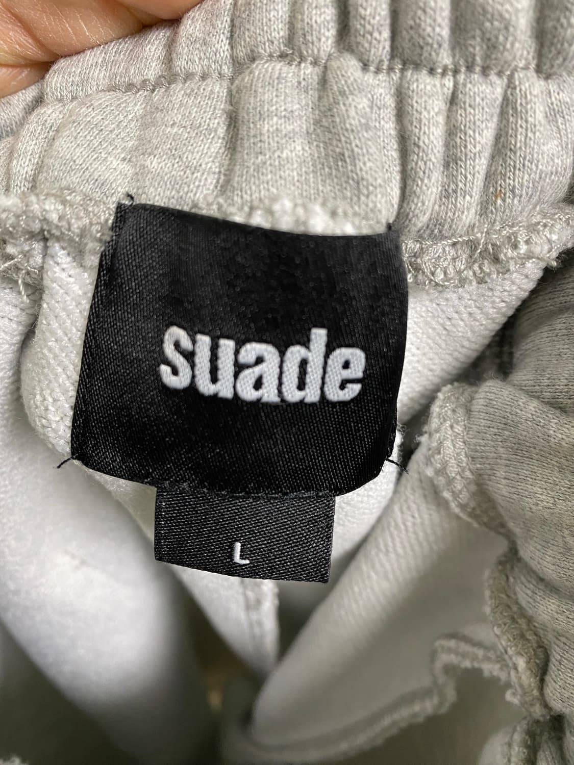 스웨이드 투턱 롱 팬츠 그레이 L사이즈 상품이미지5