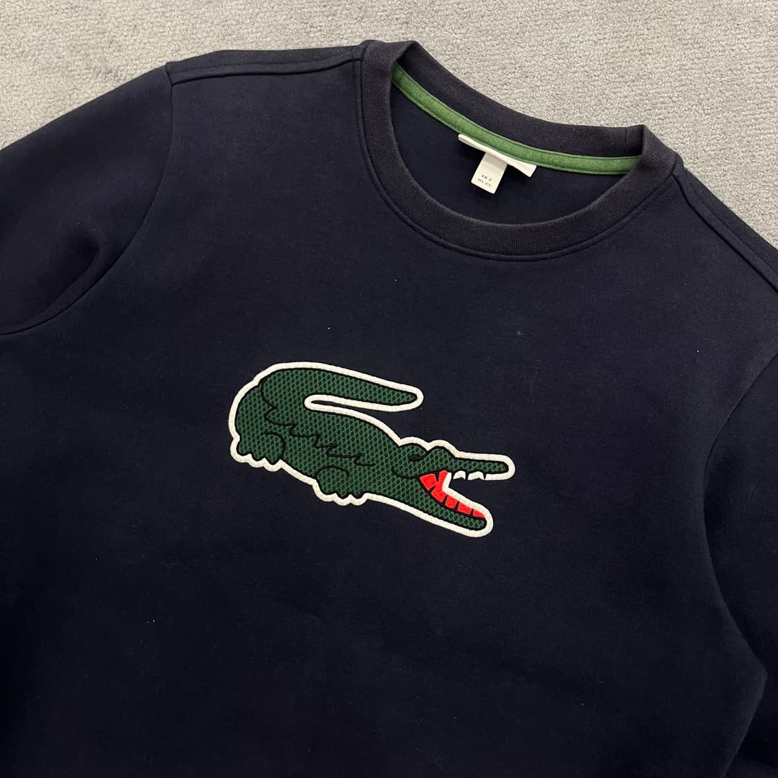 XS 라코스테 네이비 맨투맨 티셔츠 상품이미지2