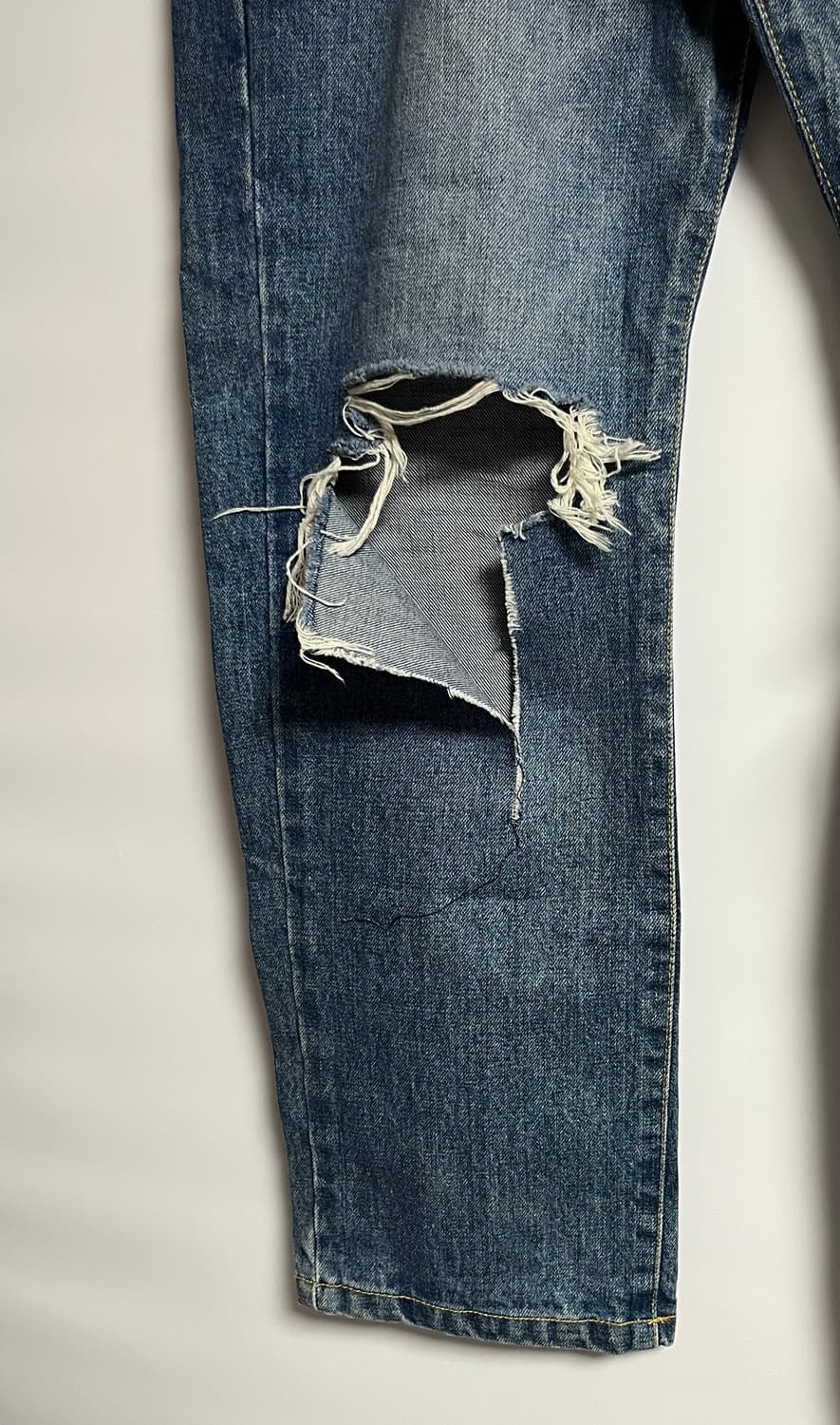 로드 디스트로이드 배기핏 데님팬츠 청바지 프리 상품이미지3