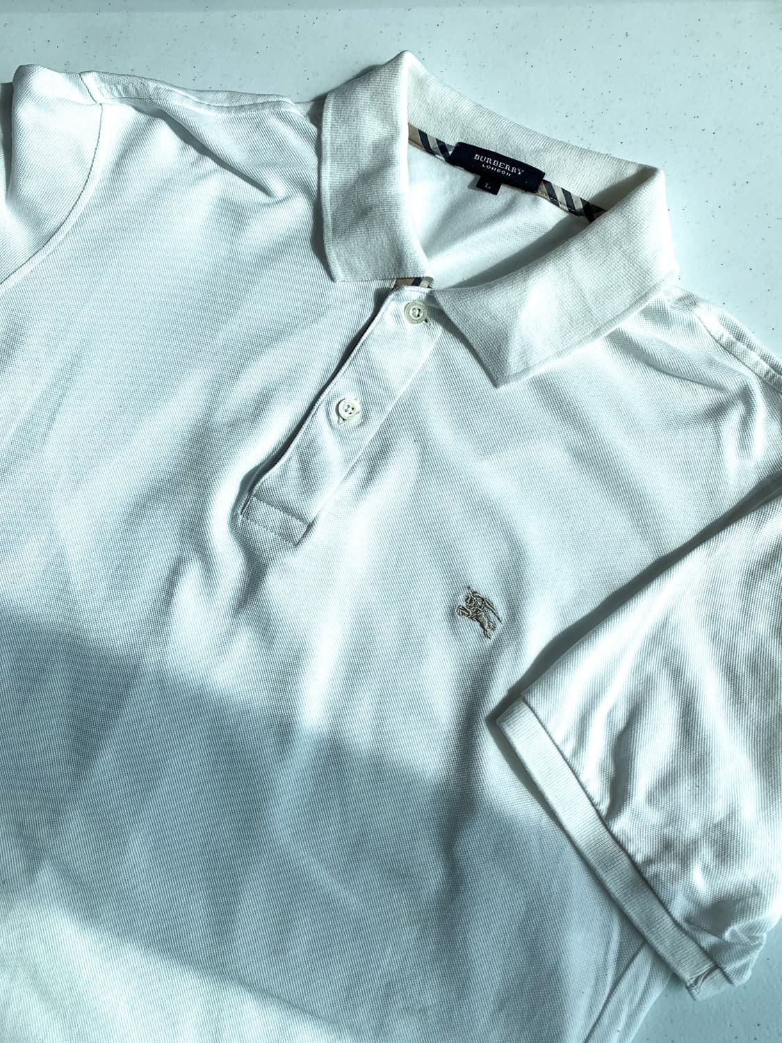 100 버버리 빈티지 반팔 카라티셔츠  상품이미지3
