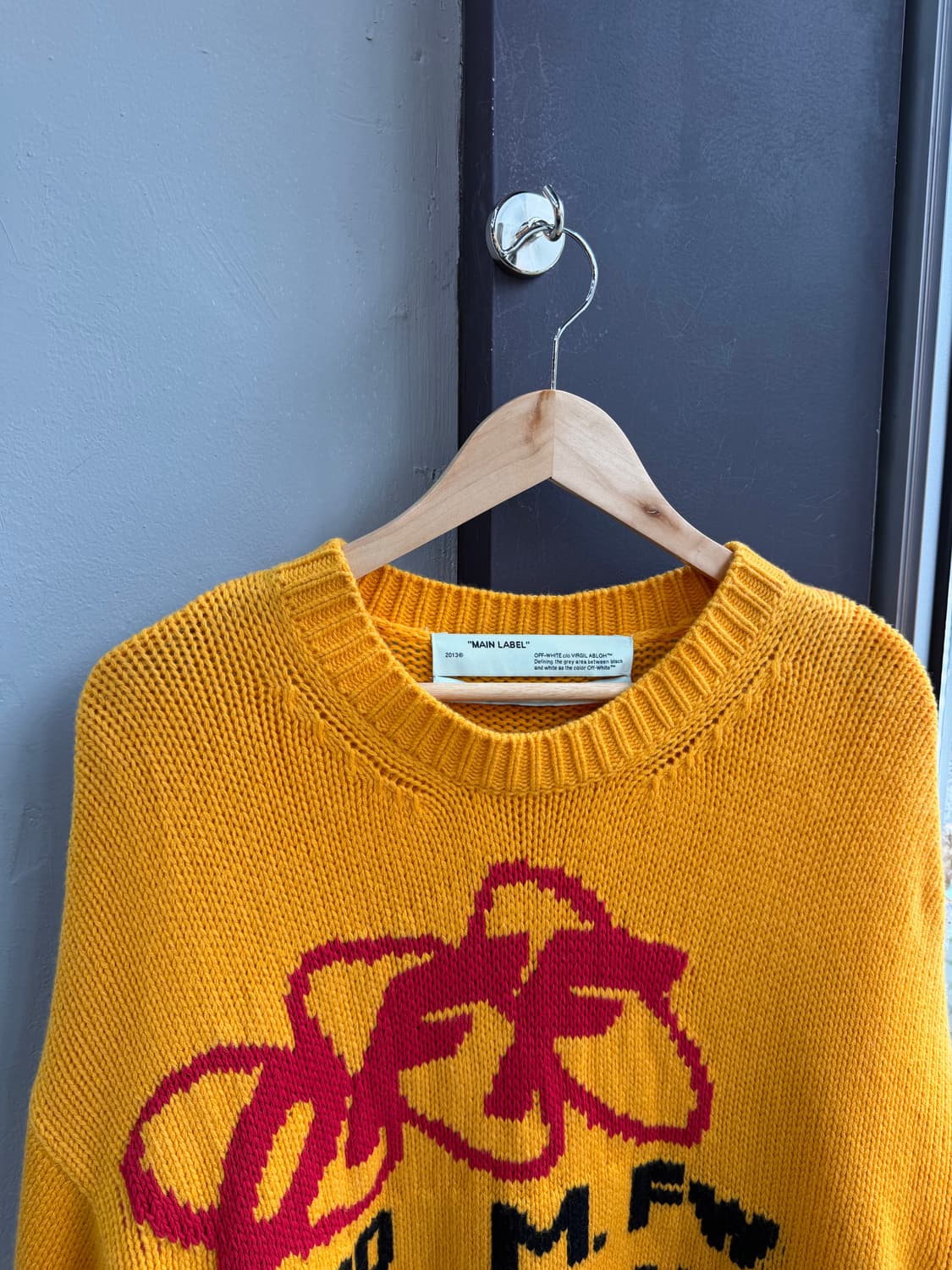 L/ 오프화이트 버질아블로 자수 니트 스웨터 상품이미지5